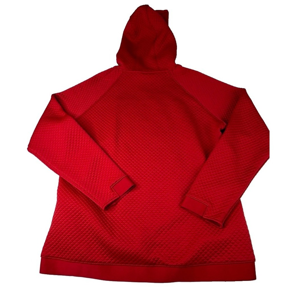 Under Armour Womens Coldgear Hoodie XL Red Quilted Pullover Storm Tidewater - Picture 8 of 8